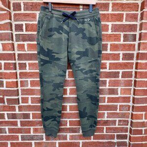 Hollister Moto Joggers Camo Pockets Y2K Athleisure Size Medium Green